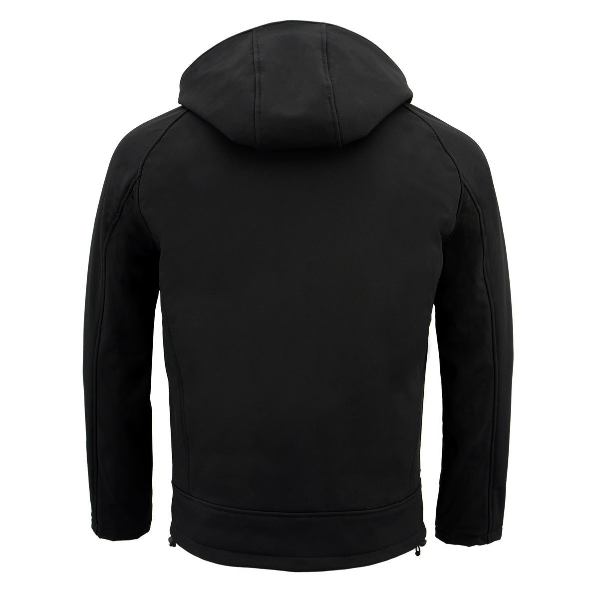 Nexgen Heat NXM1767SET Men's 'Ruffled' Black Soft Shell Heated Hooded Jacket- for Outdoor Winter Cold Weather Activities