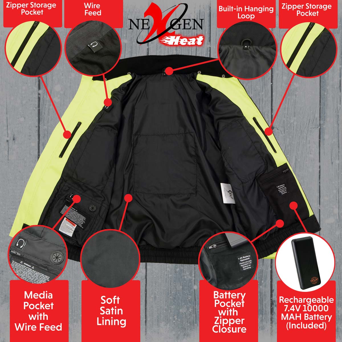 Nexgen Heat MPM1773SET Men's Heated High Visibility Work