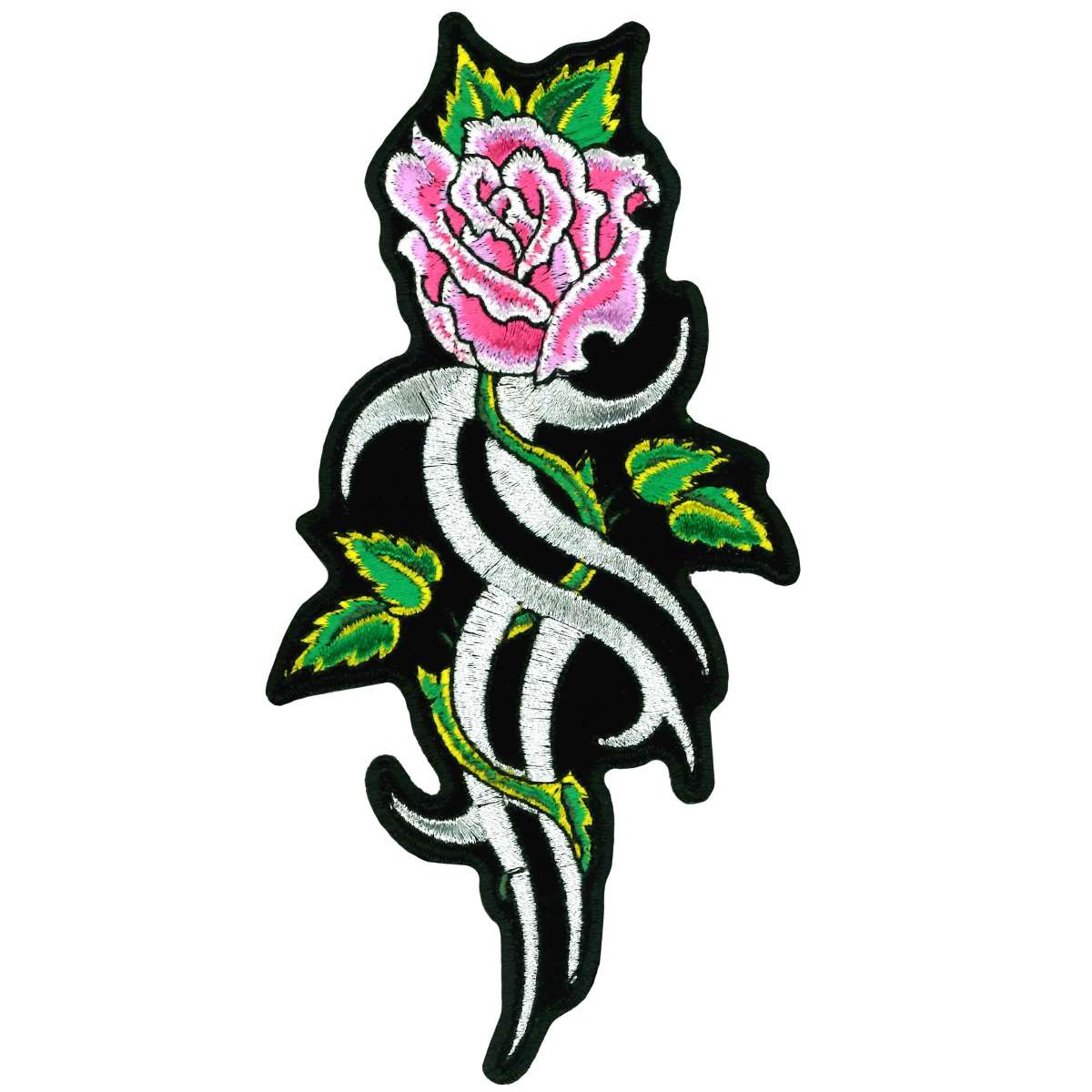 Hot Leathers PCA5062 Metallic Tribal Rose Embroidered Iron On Patch PCA5062
