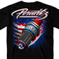 Official Perewitz PFM1006 Men’s Spark Plug Black T-Shirt
