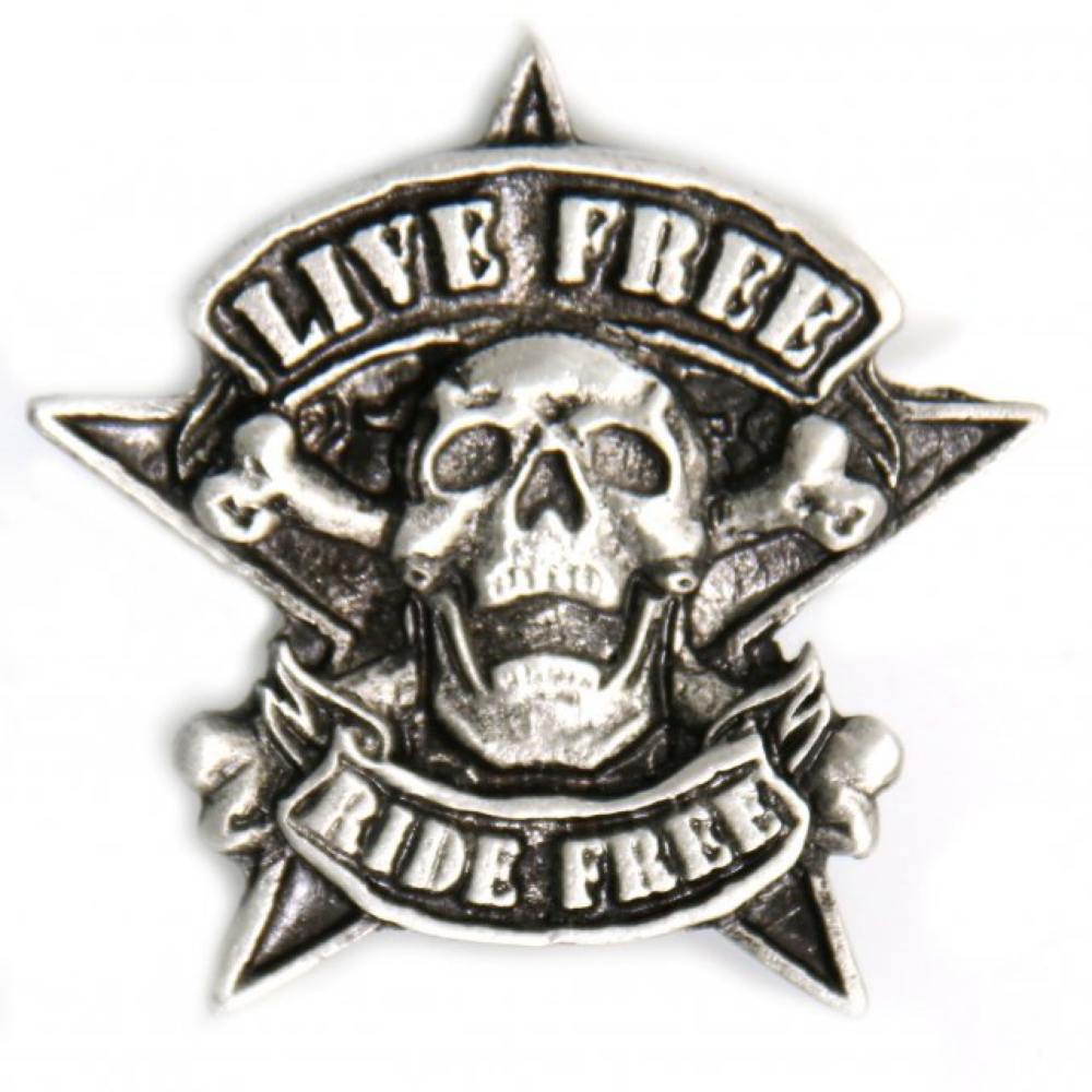 Milwaukee Leather PNA1150 Camo Skull Pin