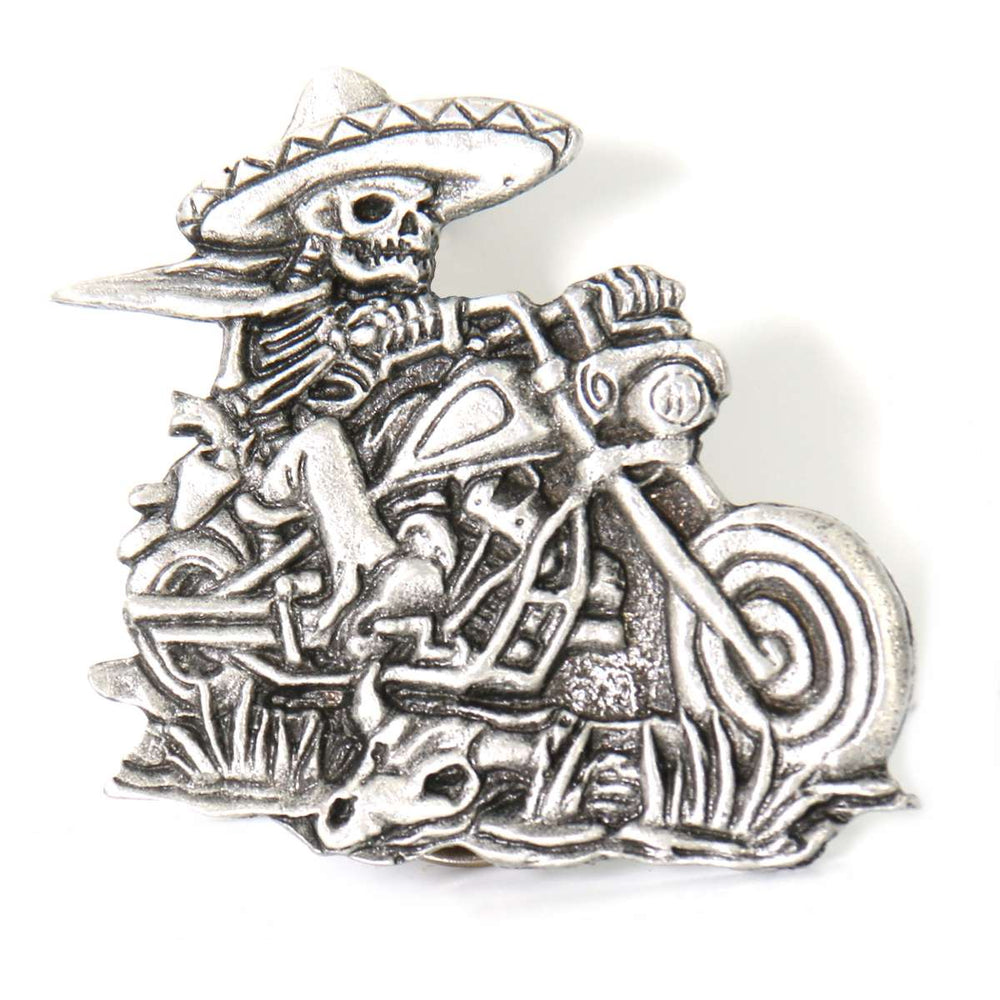 Hot Leathers Sombrero Skeleton Rider Pin PNA1205
