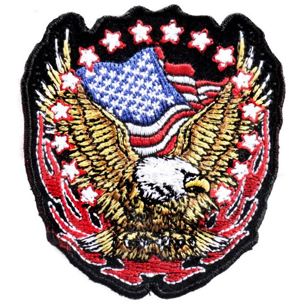 Hot Leathers PPA1422  Eagle Flag and Stars Patch 3