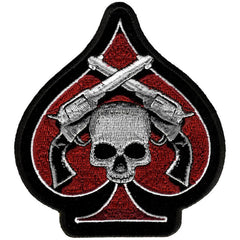 Hot Leathers PPA1870  Skulls and Pistols Patch 4"x 4"