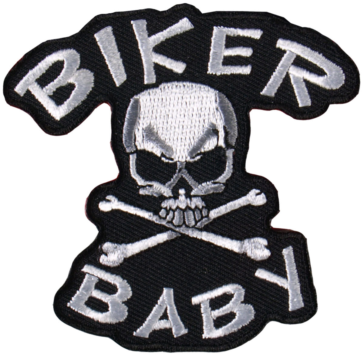 Hot Leathers PPA2062  Biker Baby Skull n' Bone 3" x 3" Patch