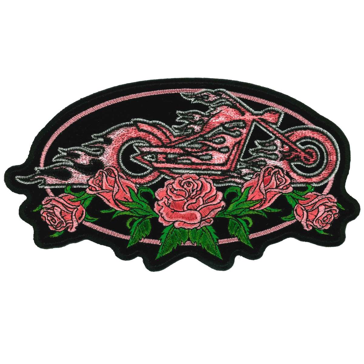 Hot Leathers Rose Oval 5" Patch PPA2092