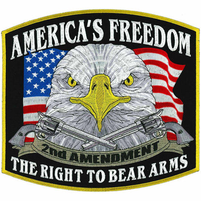 Hot Leathers America's Freedom Second Amendment 10" x 9" Patch PPA3387