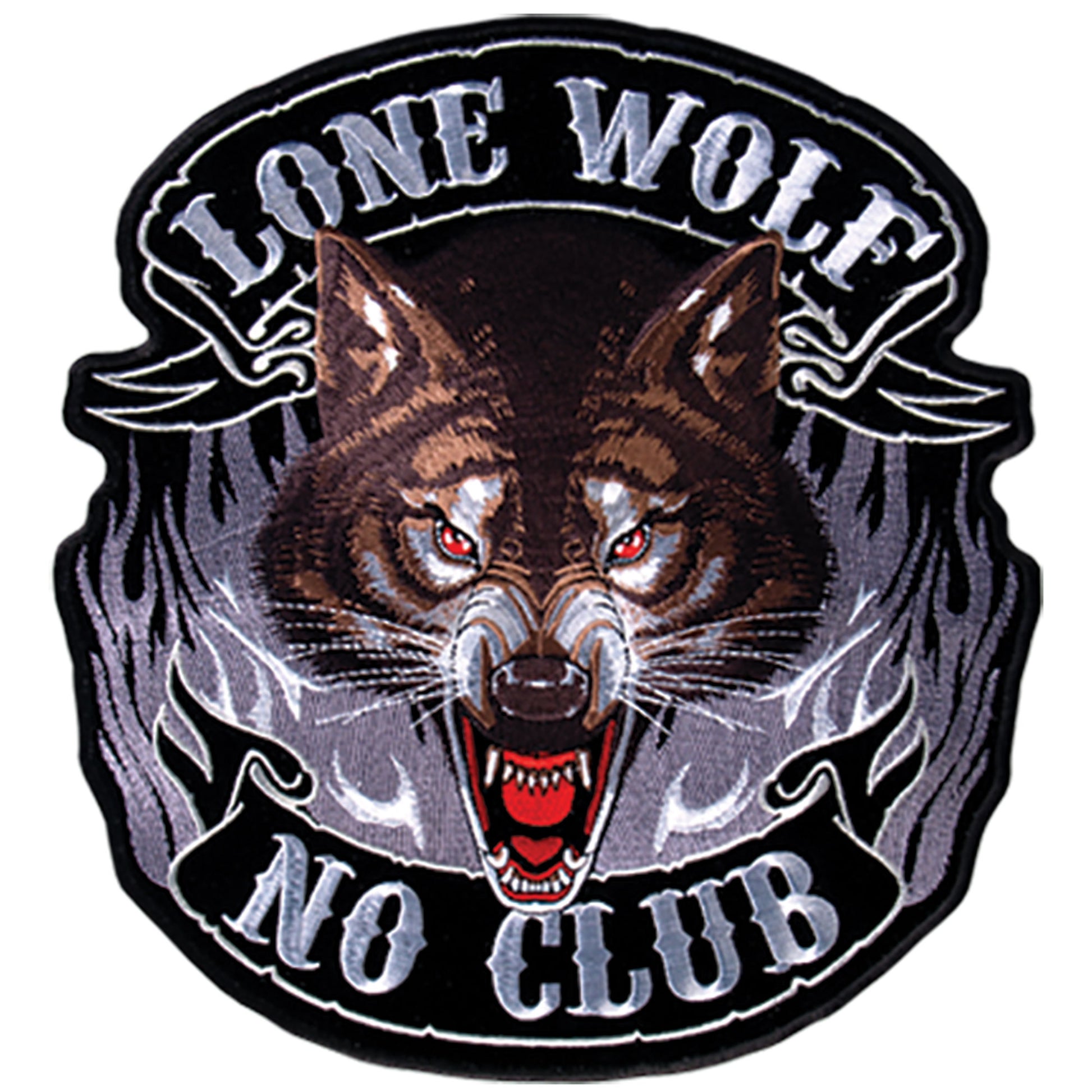 Hot Leathers PPA3850 Lone Wolf, No Club Patch 5" x 5"