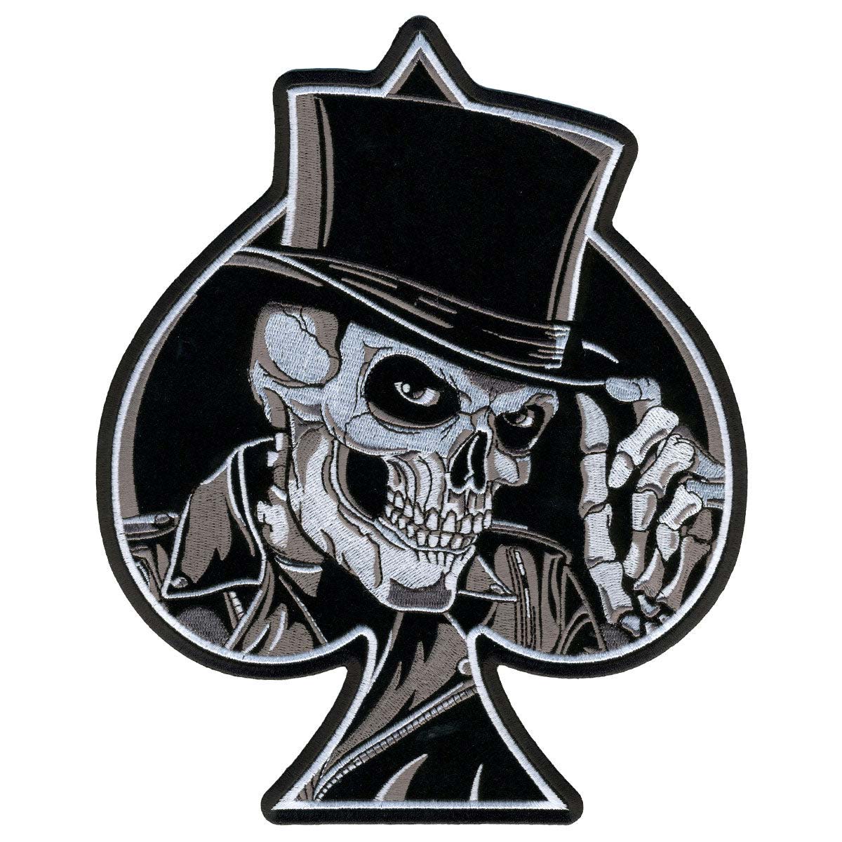 Hot Leathers Top Hat Skull 8" x 10" Patch PPA6057