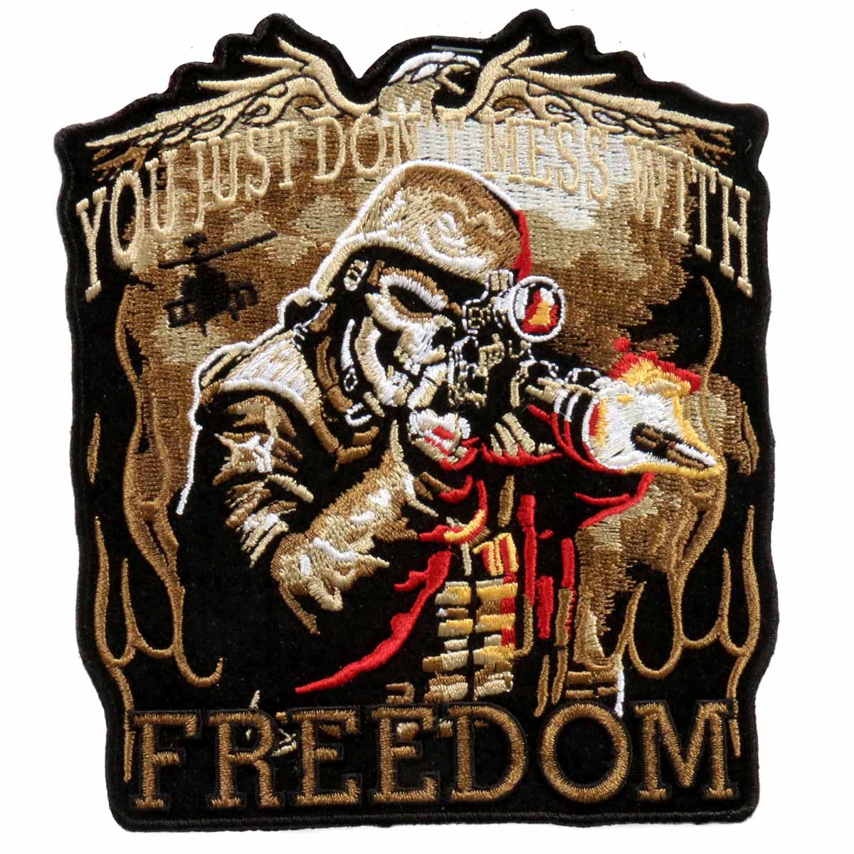 Hot Leathers 5" x 6" Skull Soldier Patch PPA6365