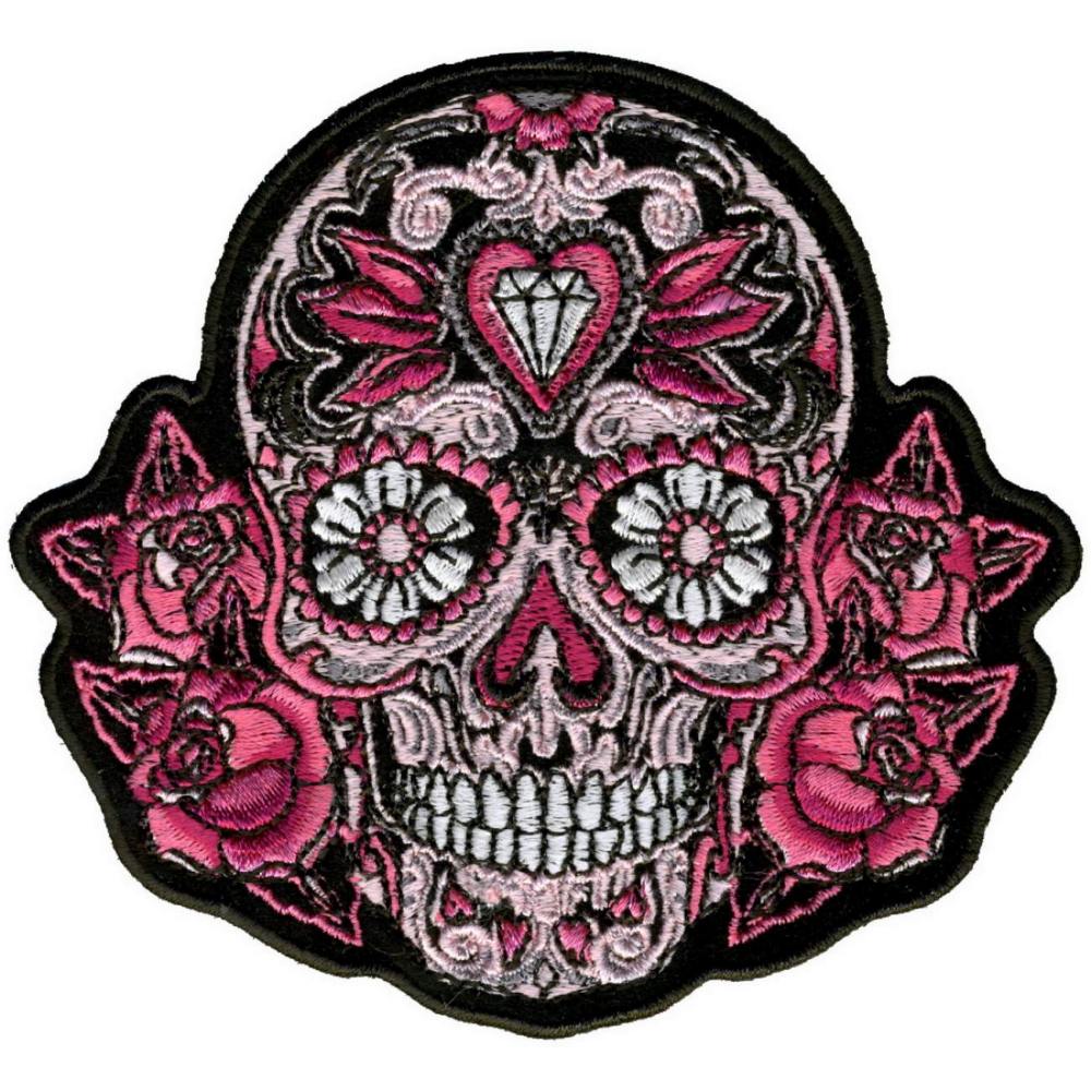 Hot Leathers PPA6961 Pink Sugar Skull and Roses Ladies 4