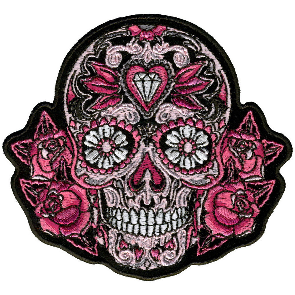 Hot Leathers PPA6961 Pink Sugar Skull and Roses Ladies 4