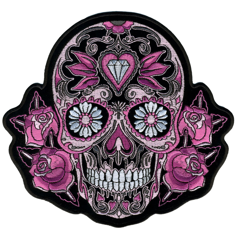 Hot Leathers PPA6967 Pink Sugar Skull and Roses 8