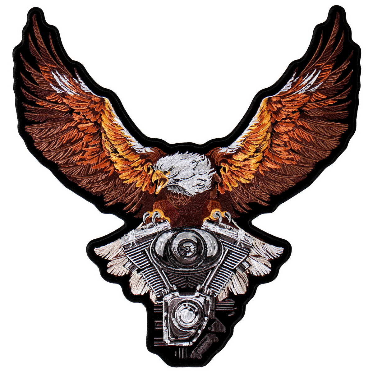 Hot Leathers PPA8229 Storm Clouds Eagle 12" x 12" Patch