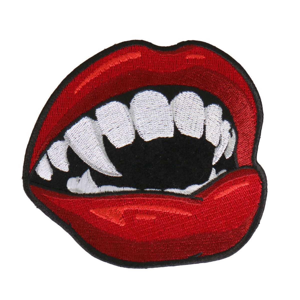 Hot Leathers Vampire Fangs Embroidered 4"X4" Patch PPA8590
