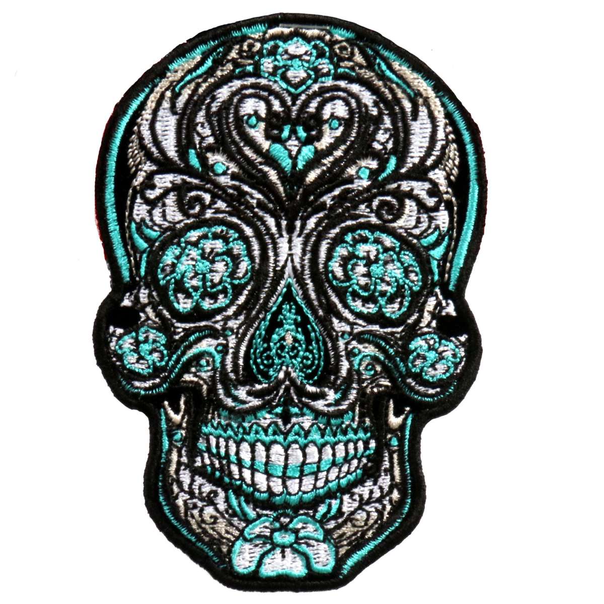 Hot Leathers Antique Sugar Skull 4" Patch PPA9403