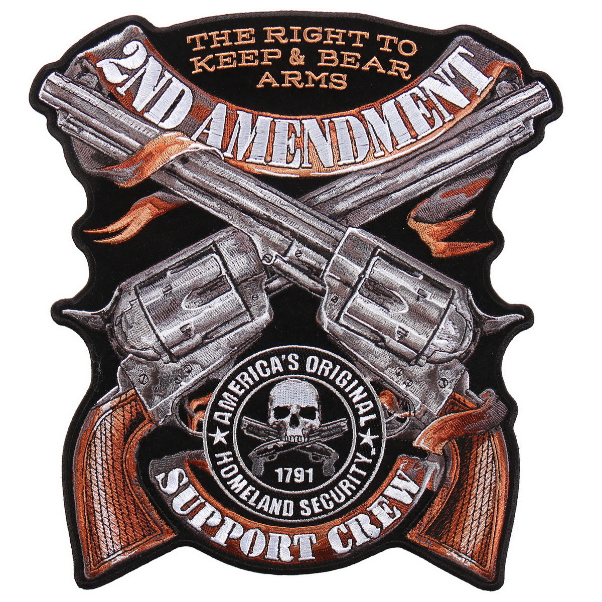 Hot Leathers PPA9449 Crossed Pistols 8"x10" Patch
