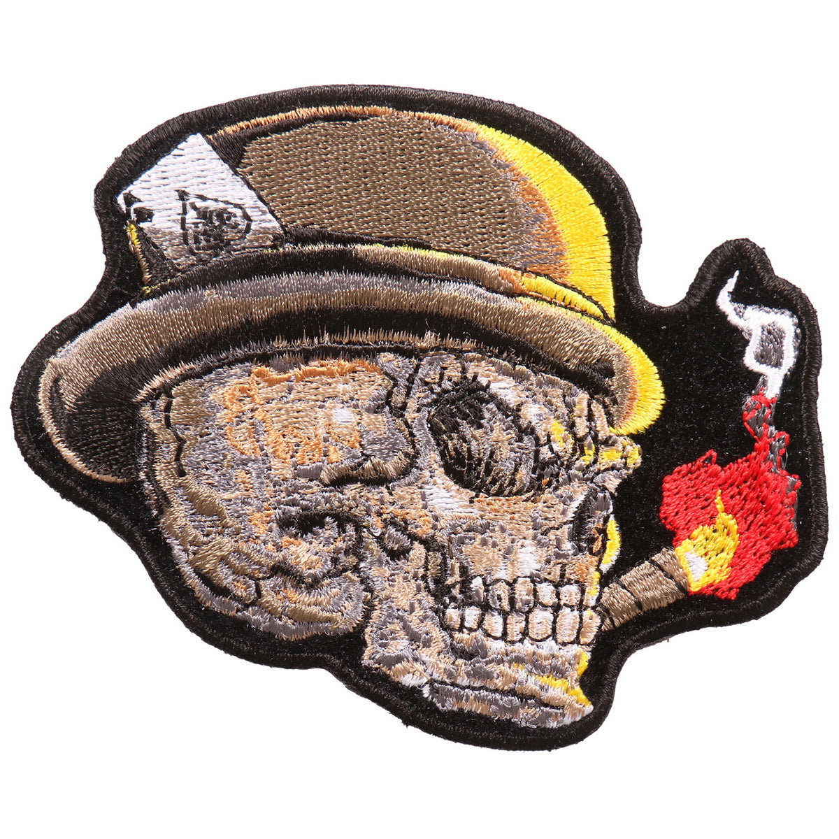 Hot Leathers PPA9723 Cigar Skull 4"x3" Patch