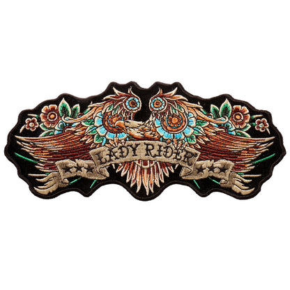 Hot Leathers PPA9777 Lady Rider Banner Eagle 8"x3" Patch