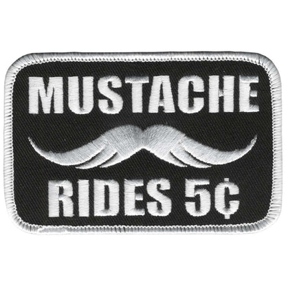 Hot Leathers Mustache Rides 4" x 3" Patch PPL9130