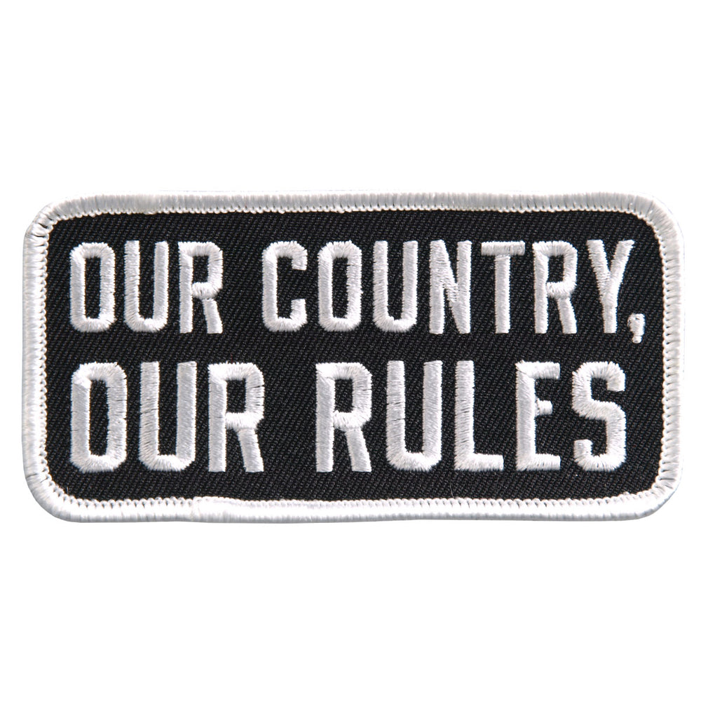 Hot Leathers PPL9394 Our Country Our Rules Embroidered 4