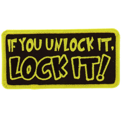 Hot Leathers Lock It 4" x 2" Patch PPL9459