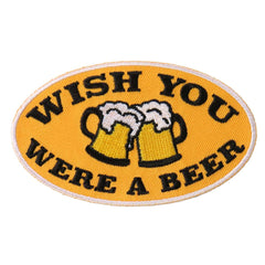 Hot Leathers Wish You Were A Beer 4"x2" Patch PPL9567