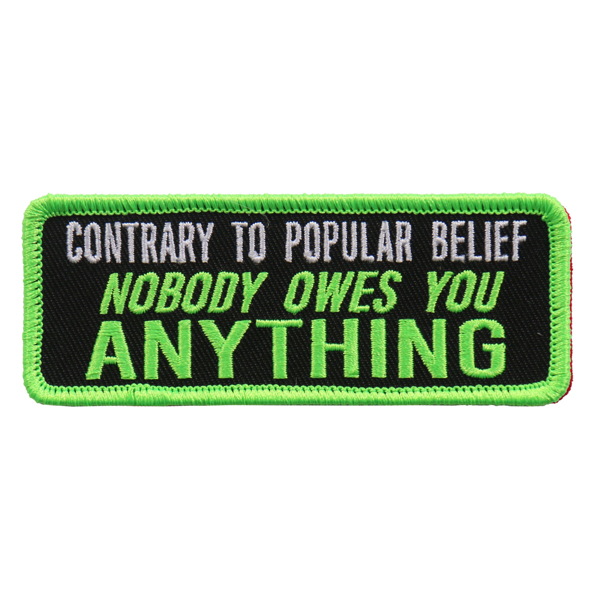 Hot Leathers PPL9612 Contrary To Popular Belief 4"x1" Patch