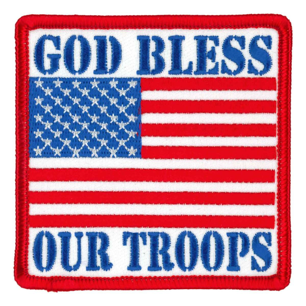 Hot Leathers God Bless Our Troops Patch PPL9956