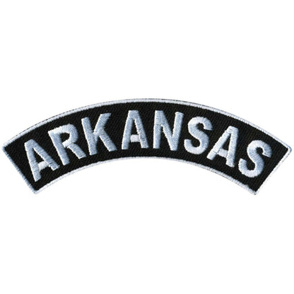Hot Leathers Arkansas 4” X 1” Top Rocker Patch PPM4008