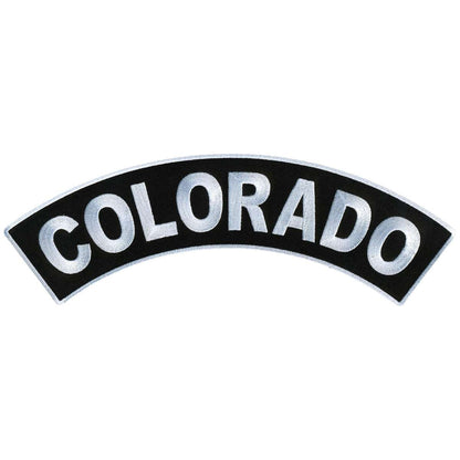 Hot Leathers Colorado 12” X 3” Top Rocker Patch PPM4011