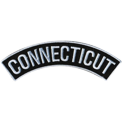 Hot Leathers Connecticut 4” X 1” Top Rocker Patch PPM4014