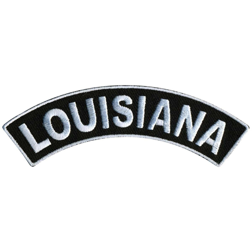 Hot Leathers Louisiana 4” X 1” Top Rocker Patch PPM4036