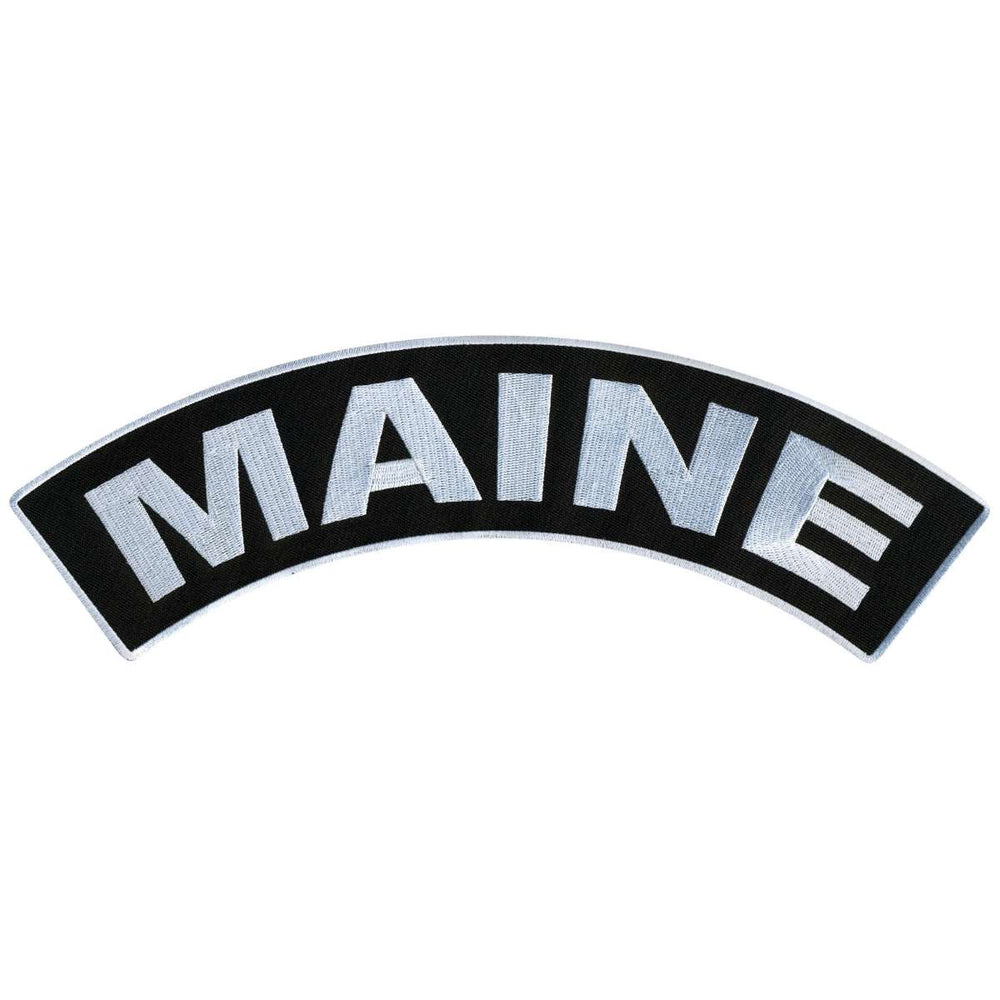 Hot Leathers Maine 12” X 3” Top Rocker Patch PPM4037