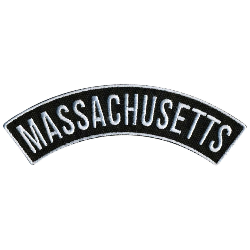 Hot Leathers Massachusetts 4” X 1” Top Rocker Patch PPM4042