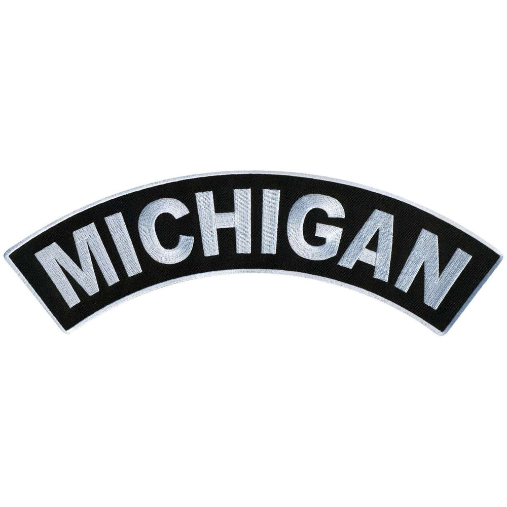 Hot Leathers Michigan 12” X 3” Top Rocker Patch PPM4043