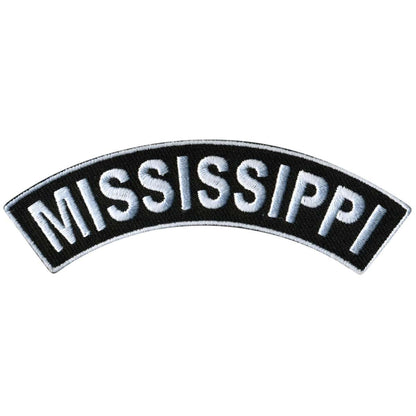 Hot Leathers Mississippi 4” X 1” Top Rocker Patch PPM4048