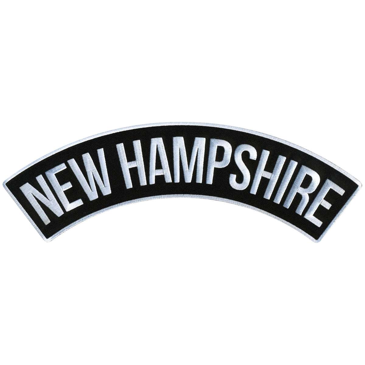 Hot Leathers New Hampshire 12" X 3" Top Rocker Patch PPM4057