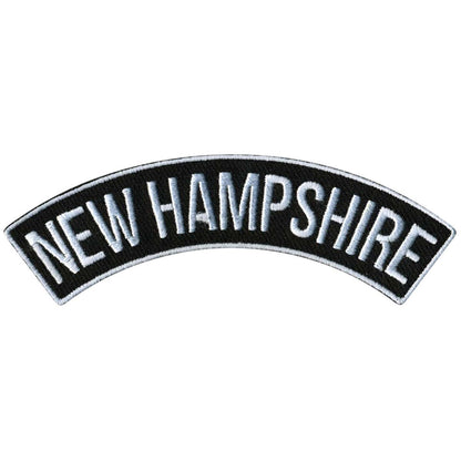 Hot Leathers New Hampshire 4" X 1" Top Rocker Patch PPM4058