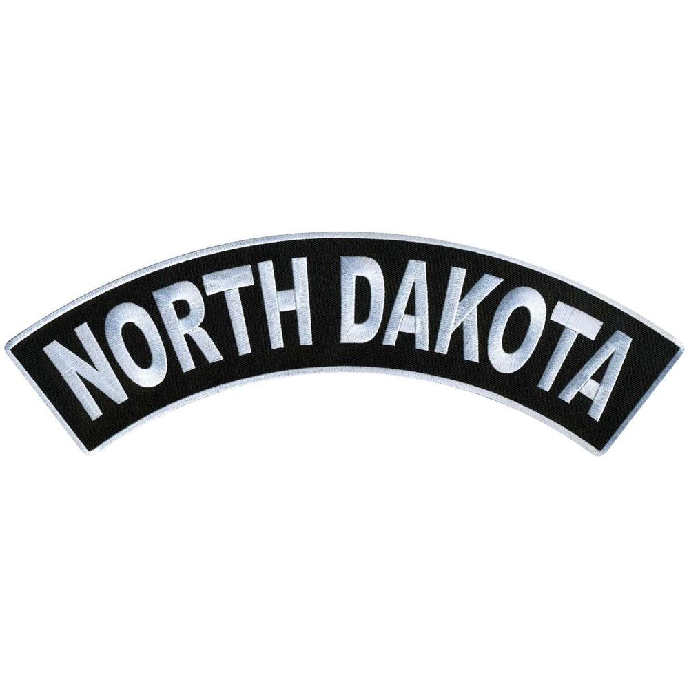 Hot Leathers North Dakota 12” X 3” Top Rocker Patch PPM4067