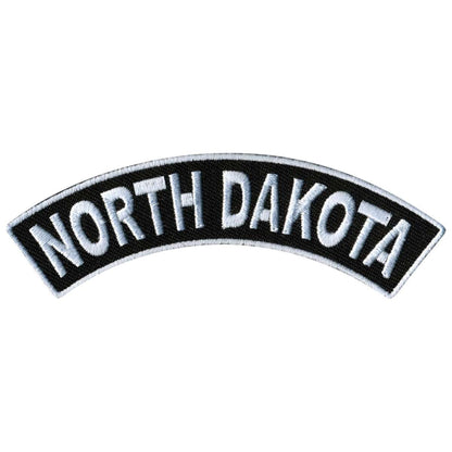 Hot Leathers North Dakota 4” X 1” Top Rocker Patch PPM4068
