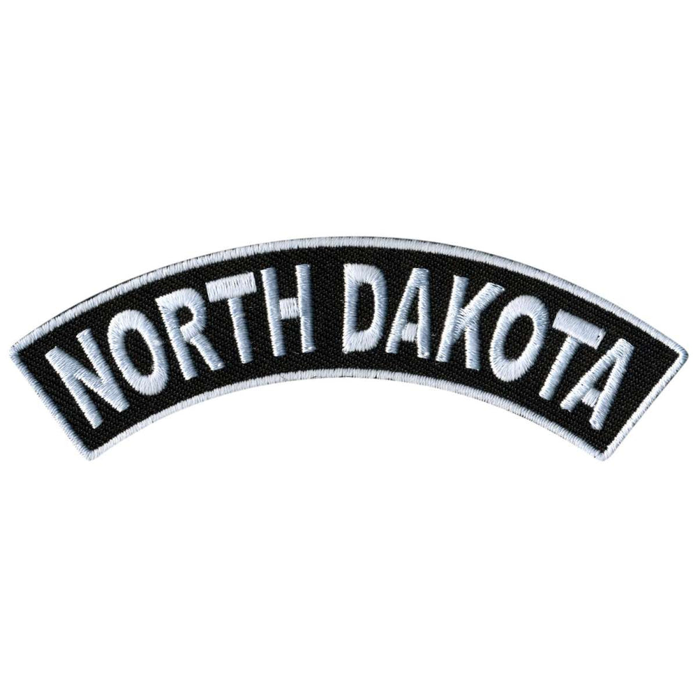 Hot Leathers North Dakota 4” X 1” Top Rocker Patch PPM4068
