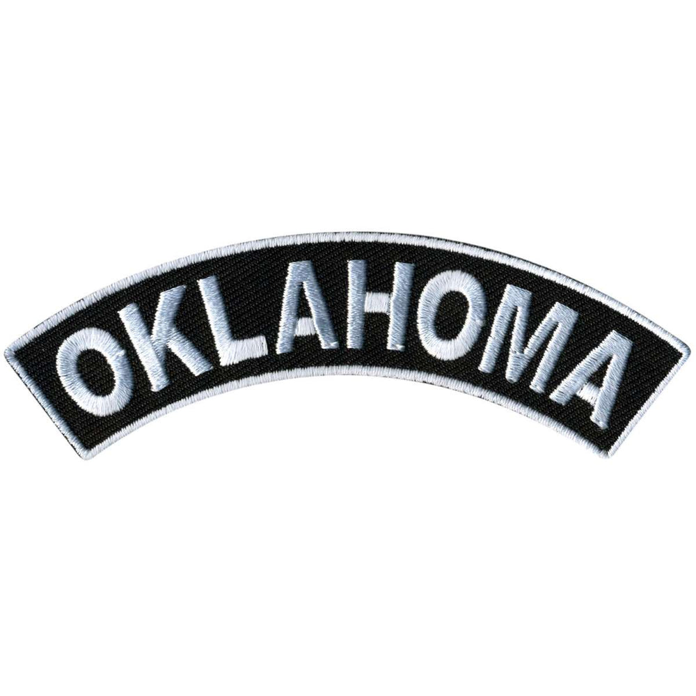 Hot Leathers Oklahoma 4” X 1” Top Rocker Patch PPM4072