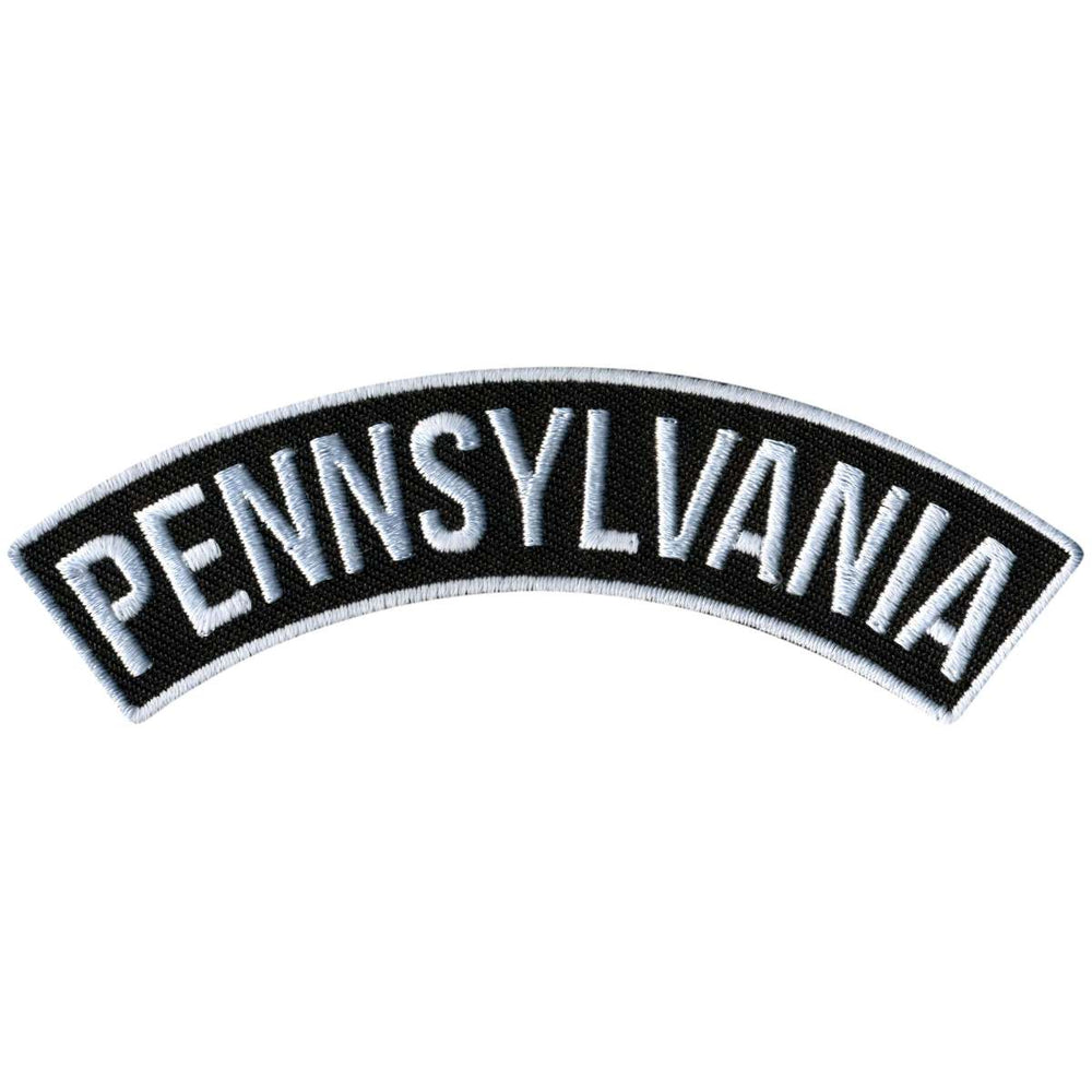 Hot Leathers Pennsylvania 4” X 1” Top Rocker Patch PPM4076