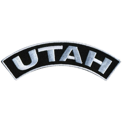 Hot Leathers Utah 4” X 1” Top Rocker Patch PPM4088