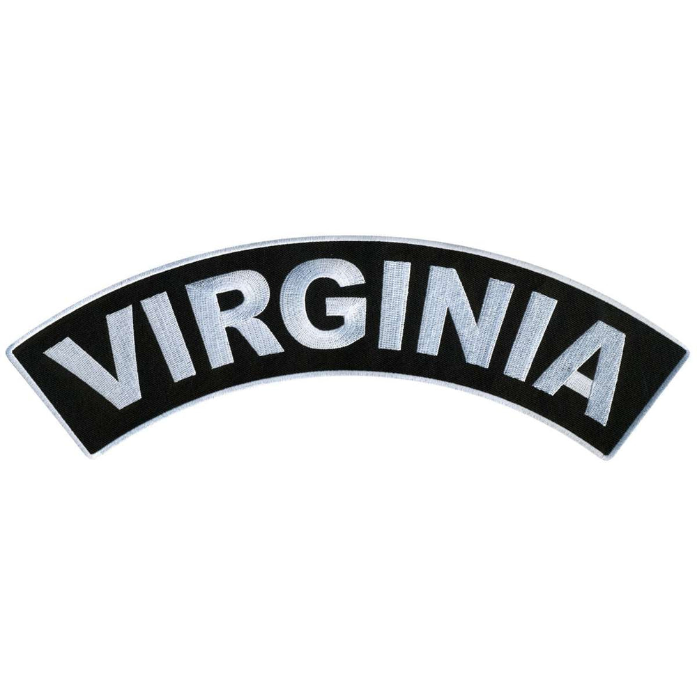 Hot Leathers Virginia 12” X 3” Top Rocker Patch PPM4091