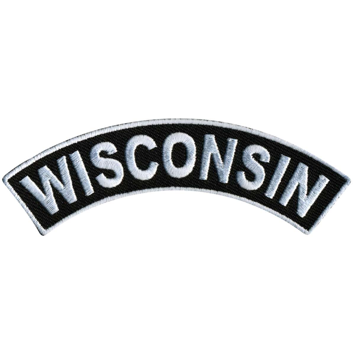 Hot Leathers Wisconsin 4” X 1” Top Rocker Patch PPM4098