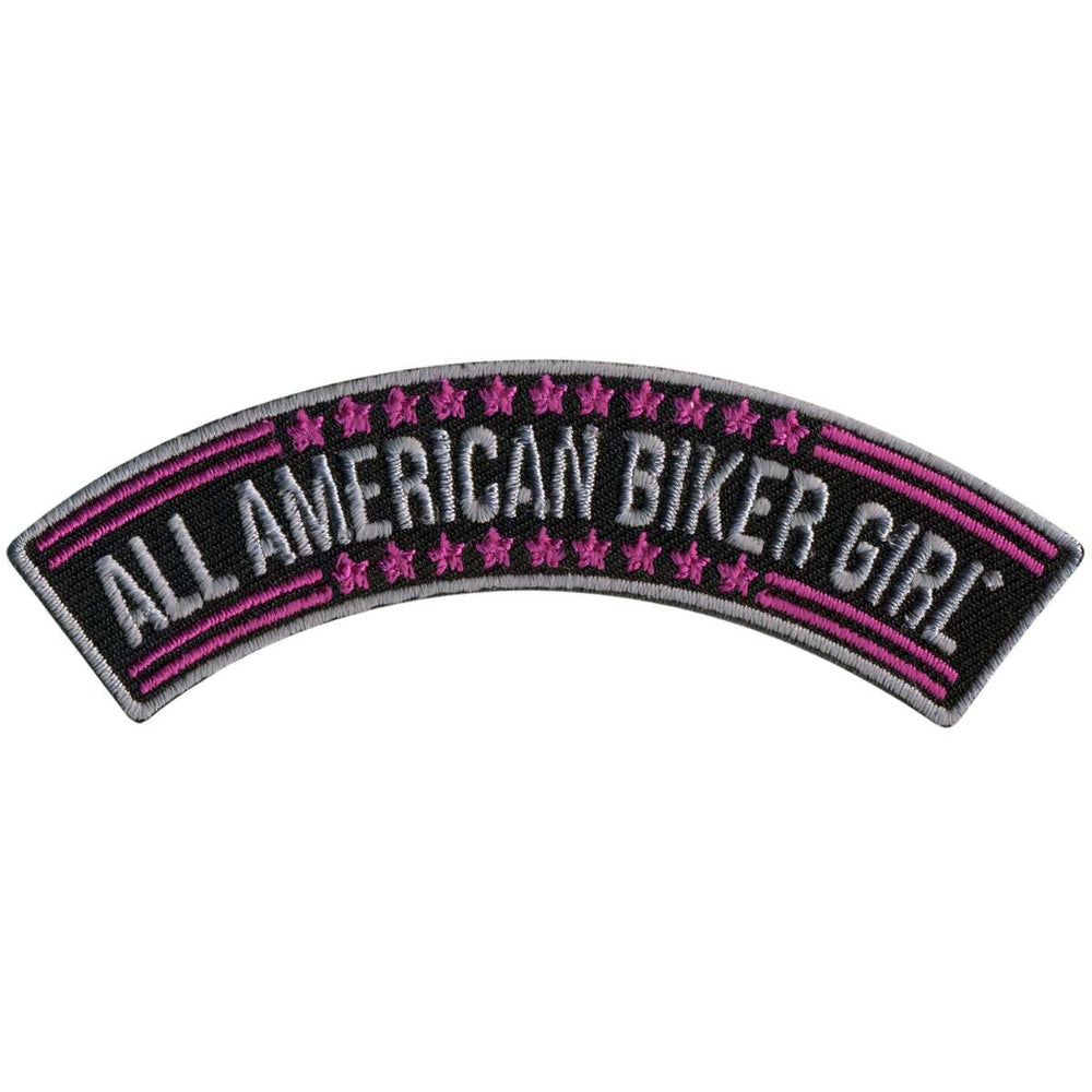 Hot Leathers All American Biker Girl 4” X 1” Top Rocker Patch PPM4104