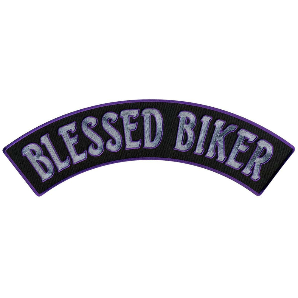 Hot Leathers Blessed Biker 12” X 3” Top Rocker Patch PPM4113