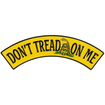 Hot Leathers Don't Tread On Me 12” X 3” Top Rocker Patch PPM4127